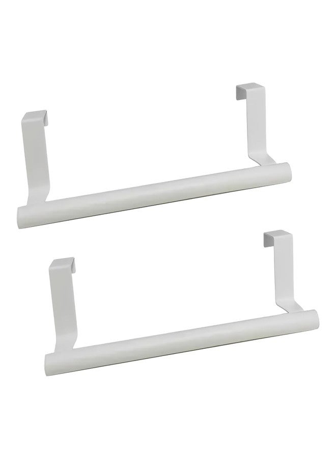ARKLOID 2 Pack 9 Inch White Stainless Steel Towel Holder,Over Cabinet Door Bar - Image 1